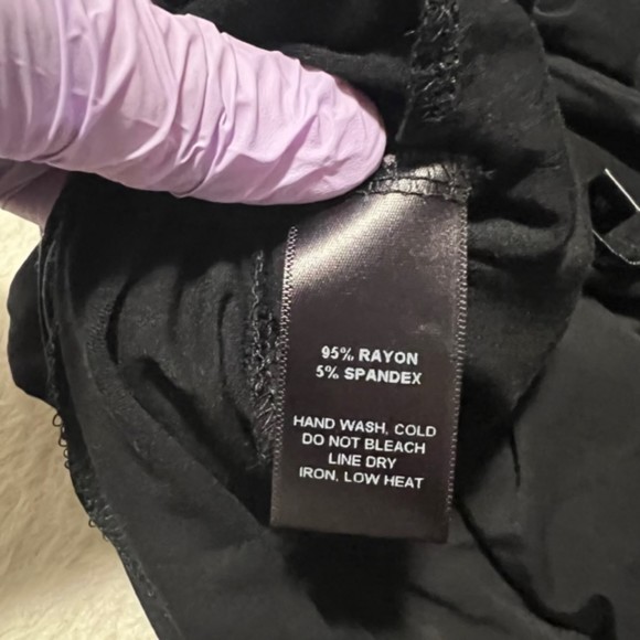 Lulus Black Wrap Mini Cocktail Dress V-Neck Made In Usa Size Medium - Picture 6 of 9